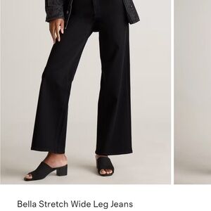Quince Bella stretch Black Wide Leg Jeans